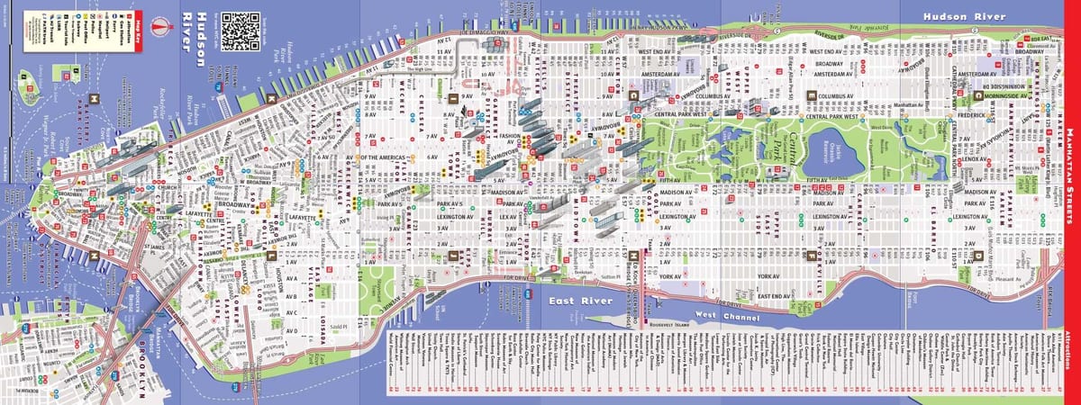 terperinci peta Manhattan ny