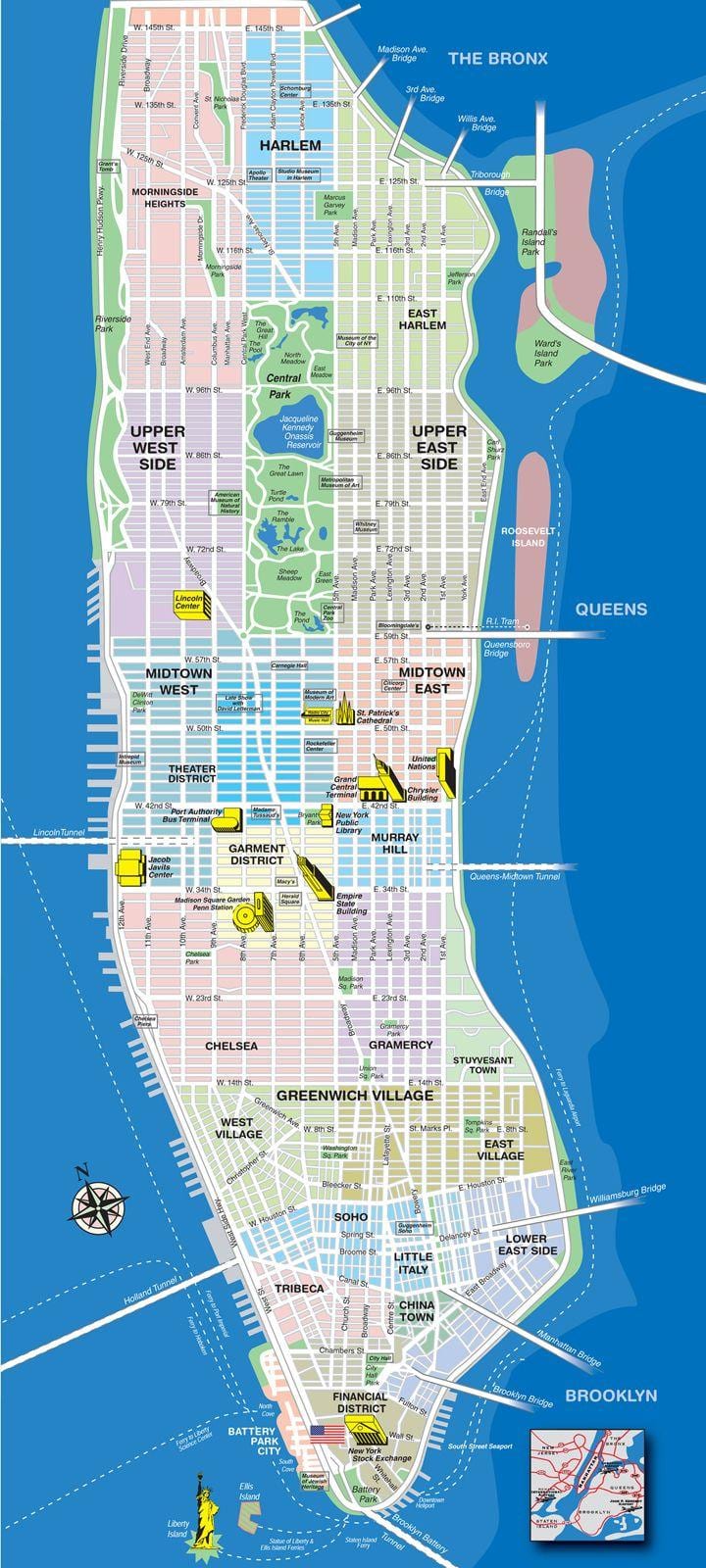 peta pulau Manhattan