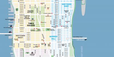 Cetak percuma peta Manhattan NYC