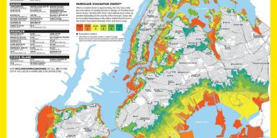 Manhattan banjir peta zon