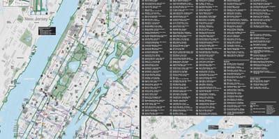 Manhattan bersepeda peta