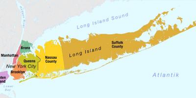 Peta New York Manhattan dan long island