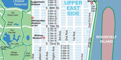 Peta upper east side Manhattan