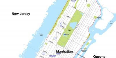 Peta Manhattan pulau New York