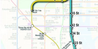 Peta second avenue kereta bawah tanah